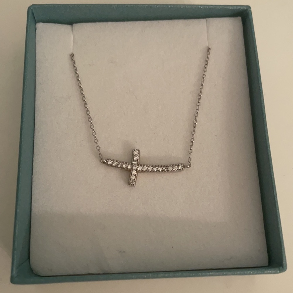 Sideways Cross Necklace